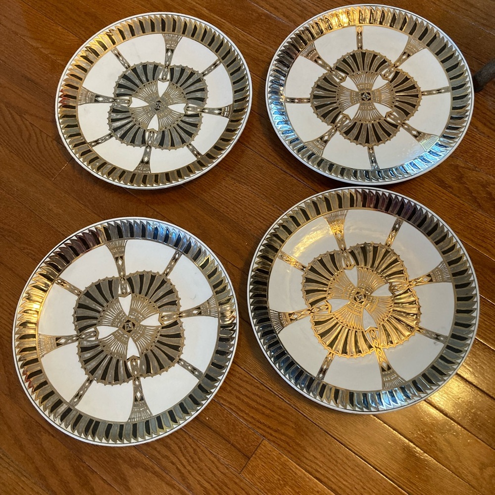 TOYO Plates (qty 4) 13" Hand Painted Plates